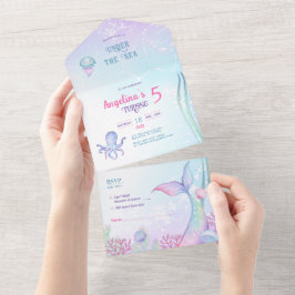 All in One Wedding Nodig Nautische thema verjaarda Uitnodiging