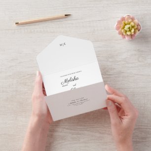 All in One Wedding Nodig uit voor een bruiloft met Uitnodiging