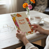 all in one wedding qr code orange poppy wedding kaart