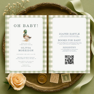 All in One Wilde Eend Baby Baby Shower Kaart