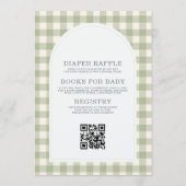 All in One Wilde Eend Gingham Baby Borrel Uitnodig Kaart (Achterkant)