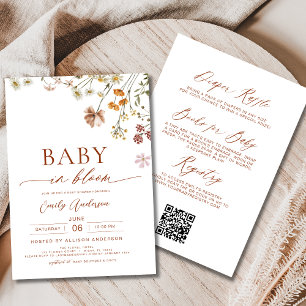 All in One Wildflower Baby in Bloom Shower Kaart