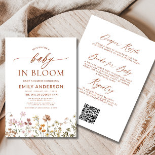 All in One Wildflower Baby in Bloom Shower Kaart