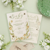All in One Wildflower Daisy Baby shower Uitnodigin Kaart