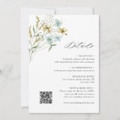 All in One Wildflower Ovaal Lijst Bruiloft Kaart (Achterkant)