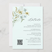 All in One Wildflower Ovaal Lijst Trouwmunt Kaart (Achterkant)