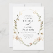 All in One Wildflower QR Code Tuin Bruiloft Kaart (Voorkant)