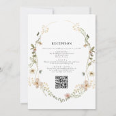 All in One Wildflower QR Code Tuin Bruiloft Kaart (Achterkant)