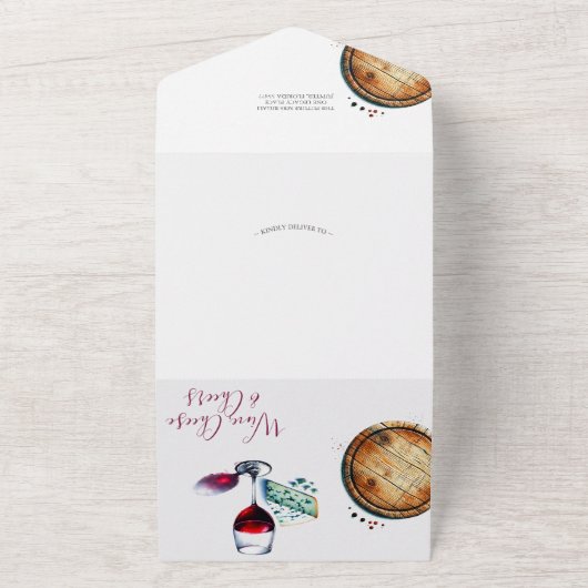 All-in-One Wine Bruids Douche Uitnodigingen (Buitenkant)