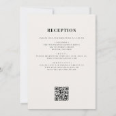 All in One Winter QR Code Evergreen Wedding Kaart (Achterkant)