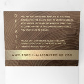 All-in-One Wood Photo Wedding Drieluik Uitnodiging (Binnenzijde eerst)