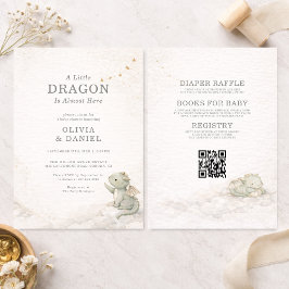 All in One Zoete Kleine Draken Koppels Baby Shower Kaart