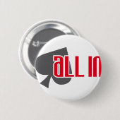 All In Pik Spades Ronde Button 5,7 Cm (Voorkant /achterkant)