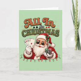 All In Voor Kerst Poker Kerstman Kaart