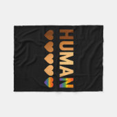 All-inclusive Hearts For Blm Racial Justice & Fleece Deken (Voorkant (Horizontaal))