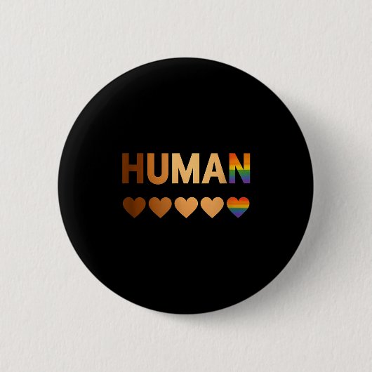 All-inclusive Hearts For Blm Racial Justice &amp;  Ronde Button 5,7 Cm (Voorkant)