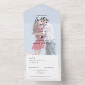 All Inclusive Photo Theme Wedding RSVP All In One Uitnodiging (Binnen)