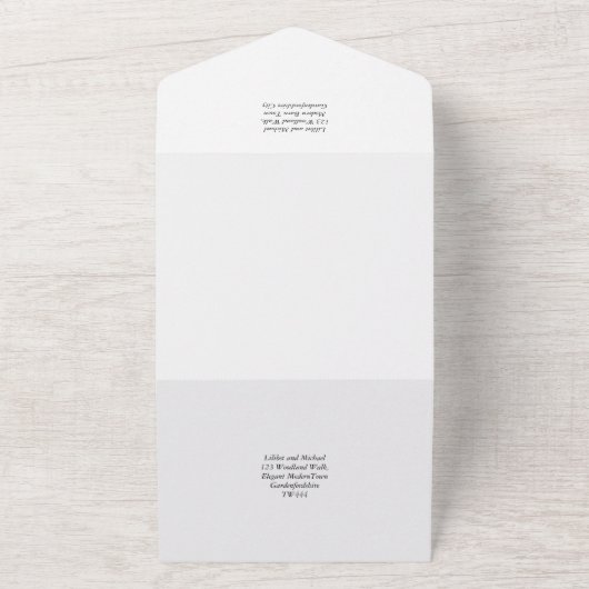 All Inclusive PHOTO Theme Wedding RSVP All In One Uitnodiging (Buitenkant)