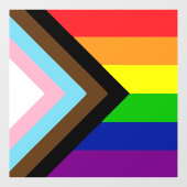 ALL INCLUSIVE REGENBOOGVLAG RAAMSTICKER (Vel)