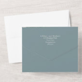 All Inclusive Witte Rozen Sage Leaves Bruiloft RSV In One Uitnodiging (Achterkant)