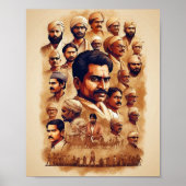 All India Freedom Fighters Digitaal Kunst Poster (Voorkant)