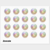 ALL INITIALS Gold Monogram 3 Pearly Ronde Sticker (Vel)