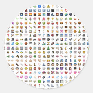 All iPhone / iOS emojis Ronde Sticker