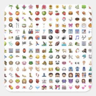 All iPhone / iOS emojis Vierkante Sticker