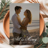 All Is Bright – Couple by the Tree Holiday Card Feestdagenkaart