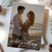 All Is Bright – Couple by the Tree Holiday Card Feestdagenkaart