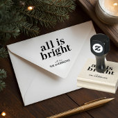 All Is Bright Personalized Christmas Rubberstempel