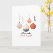 All is Calm All is Bright Christmas Kaart (Gele Bloem)