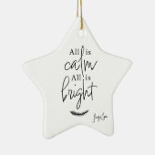 All Is Calm All is Bright Modern Keramisch Ornament (Rechts)