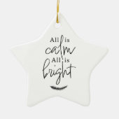 All Is Calm All is Bright Moderne Ster Keramisch Ornament (Voorkant)