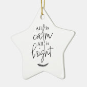 All Is Calm All is Bright Moderne Ster Keramisch Ornament (Links)