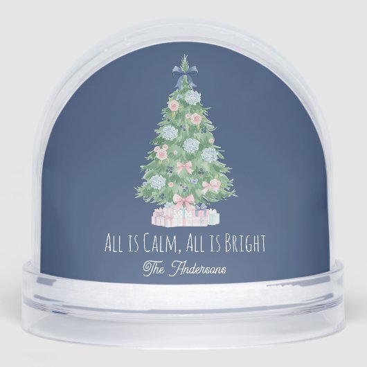 All is Calm  Family Christmas Photo Snow Globe Sneeuwbol (Voorkant)