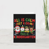 All Is Calm Funny Xmas Kindergarten Christmas Seas Kaart (Voorkant)