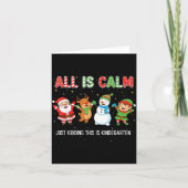 All Is Calm Funny Xmas Kindergarten Christmas Seas Kaart (Voorkant)