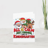 All Is Calm Funny Xmas Kindergarten Christmas Seas Kaart (Voorkant)