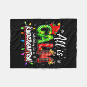 All Is Calm Just Kidding Christmas Kindergarten Te Fleece Deken (Voorkant (Horizontaal))