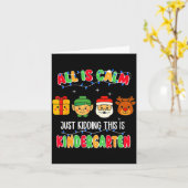 All Is Calm Just Kidding This Is Kindergarten Chri Kaart (Gele Bloem)