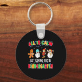 All Is Calm Just Kidding This Is Kindergarten Chri Sleutelhanger (Voorkant)
