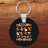 All Is Calm Just Kidding This Is Kindergarten Chri Sleutelhanger (Voorkant)