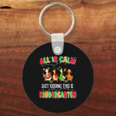 All Is Calm Just Kidding This Is Kindergarten Chri Sleutelhanger (Voorkant)