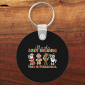 All Is Calm Just Kidding This Is Preschool Christm Sleutelhanger (Voorkant)