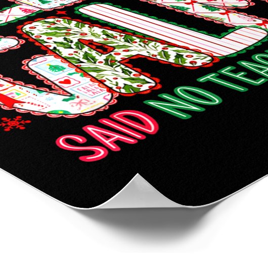 All Is Calm Said No Teacher Ever Coquette Bow Chri Poster (Hoek)