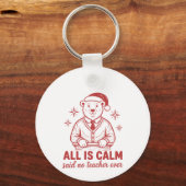 All is clam said no teacher ever christmas sleutelhanger (Voorkant)