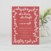 All is Merry, All is Bright Christmas baby shower Kaart (Staand voorkant)