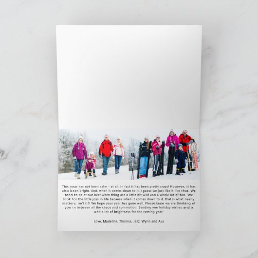 All is Not Calm Funny Holiday Photo Card Feestdagen Kaart (Binnen)