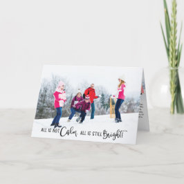 All is Not Calm Funny Holiday Photo Card Feestdagen Kaart